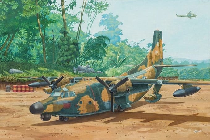 Roden 058 Fairchild NC/AC-123K Black Spot Bouwpakket Schaal 1:72