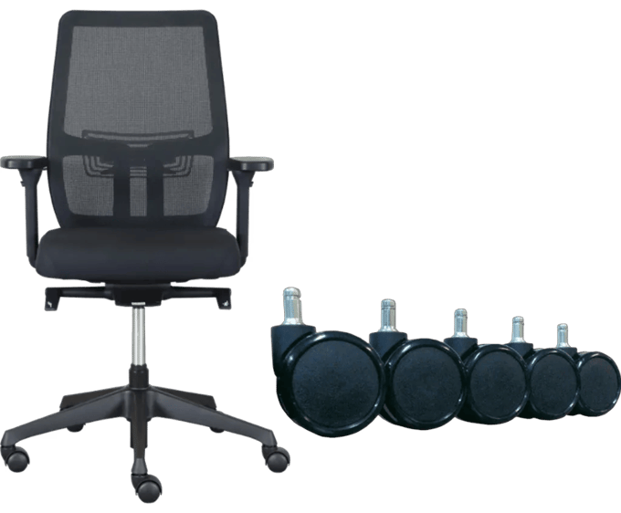 Euroseats Torino Bureaustoel + Wielen Voor Harde Vloeren