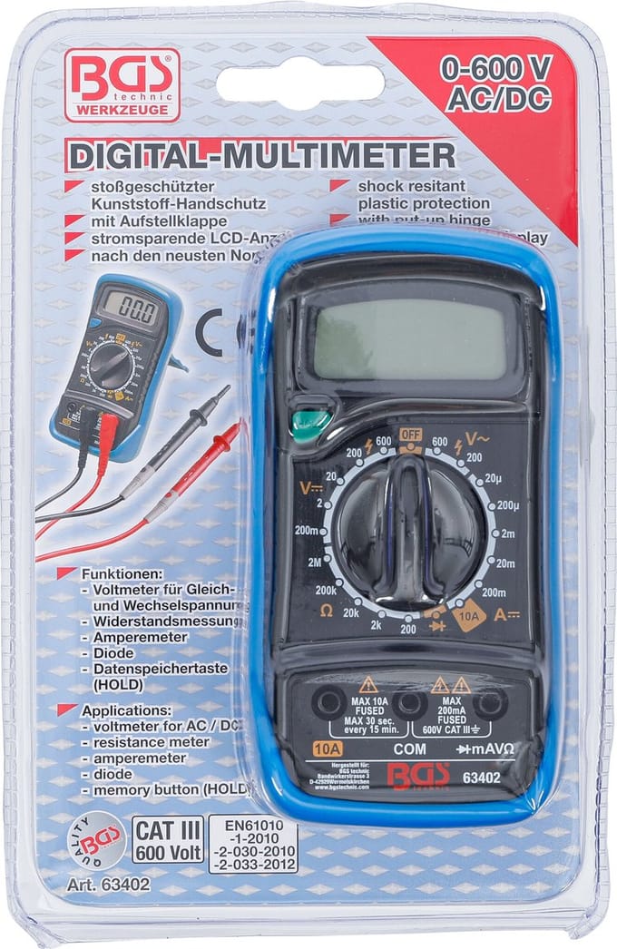 BGS Digitale multimeter 3 1/2 cijfers - 63402