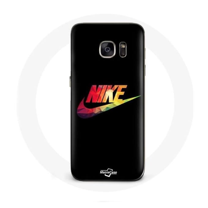 Coque pour Samsung Galaxy S7 Edge Nike Logo Couleur fond noir