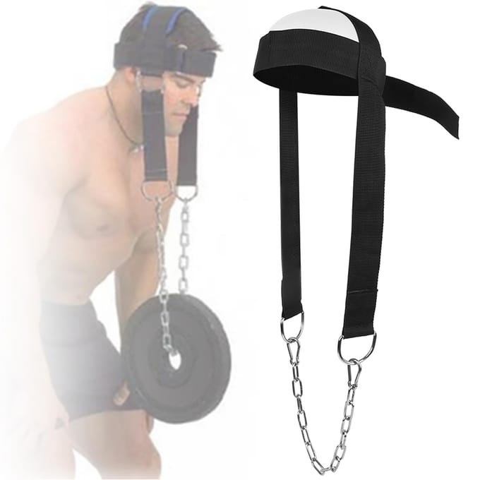 Hoofd Nek Trainer Schouders Dragen Last Krachttraining Harnas Bevestiging Gewichtheffen black