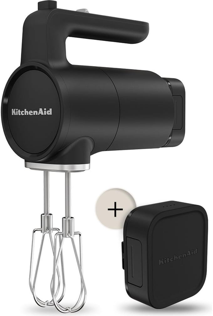 KitchenAid Draadloze Handmixer 5KHMR762BM - Keukenmixer Elektrische Mixer.