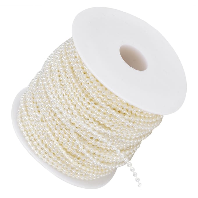 Imitatie Parel Kralenslinger Rond DIY Decoratie Knutsel Kledingaccessoires 3mm beige