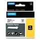 Labeltape dymo rhino industrieel nylon 19mm zwart Op wit
