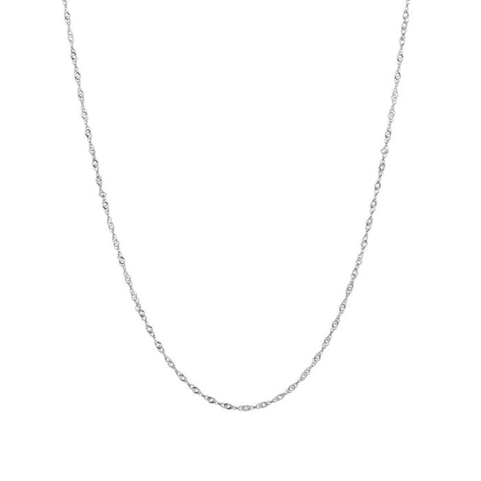 Ketting schakel gedraaid- Zilver