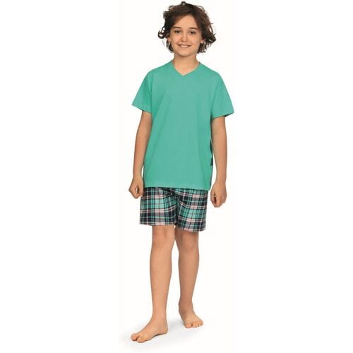 Comtessa Jongens shortama licht blauw Blauw jongen 128