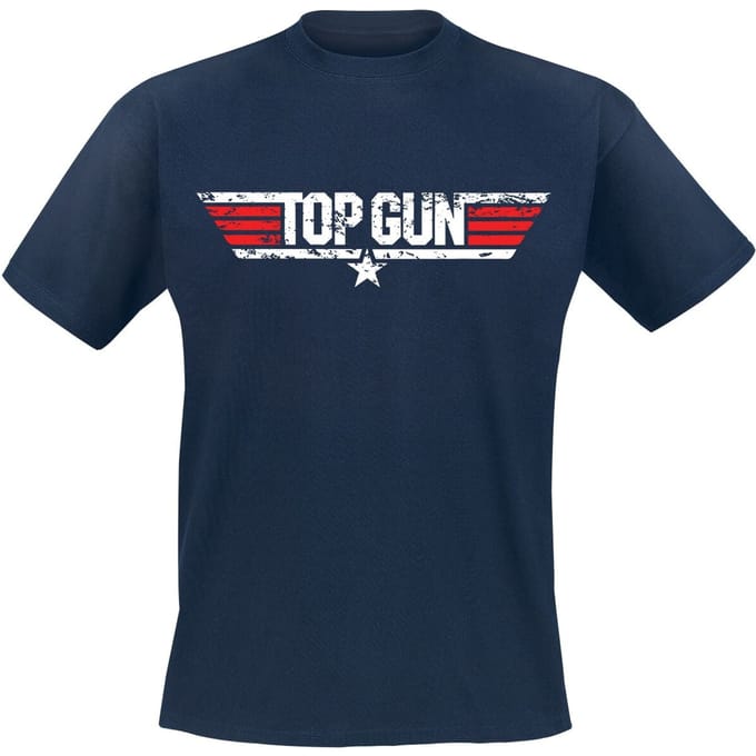 Top Gun T-shirt - Distressed Logo - S tot XXL - voor Mannen - navy