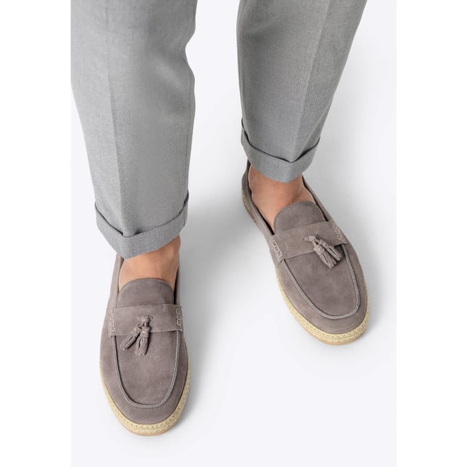 Wittchen Heren Suède Loafers met Kwastje, Grijs