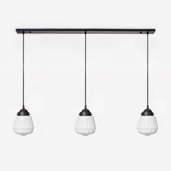 3 x Cadence lampen aan plafondbalk Moonlight - Art Deco Trade
