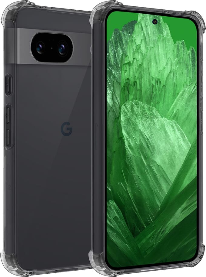Hoesje Geschikt voor Google Pixel 8a - Sterk & Shockproof - Siliconen Case - Back Cover - Telefoon Hoes Shock Proof - Transparant