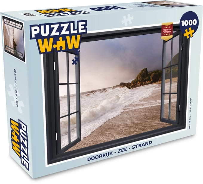 Puzzel Doorkijk - Zee - Strand - Legpuzzel - Puzzel 1000 stukjes volwassenen