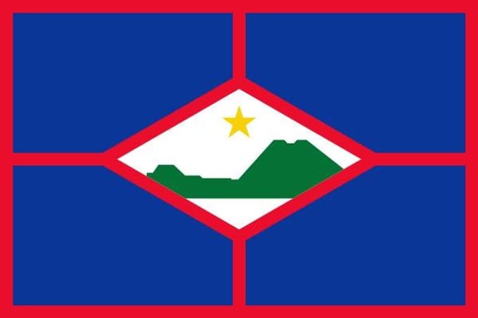 Vlag Sint Eustatius 30x45 cm