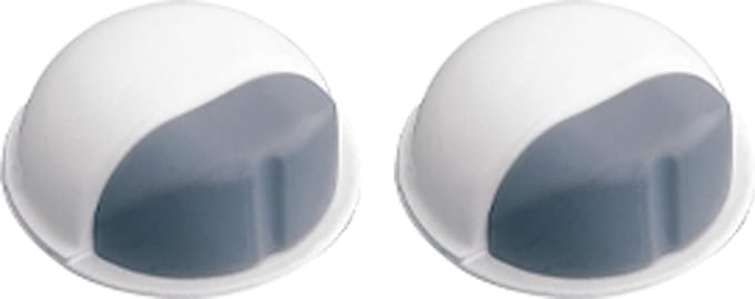 AMIG Deurstopper/deurbuffer - 2x - D50mm - zelfklevend - wit
