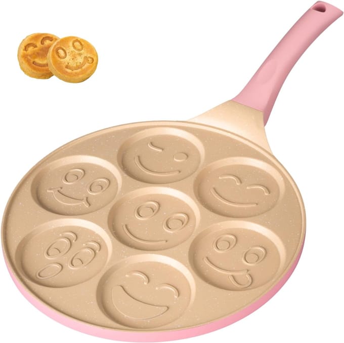 QORA® Poffertjespan - Poffertjespannen - Roze - 24cm x 24cm x 4cm