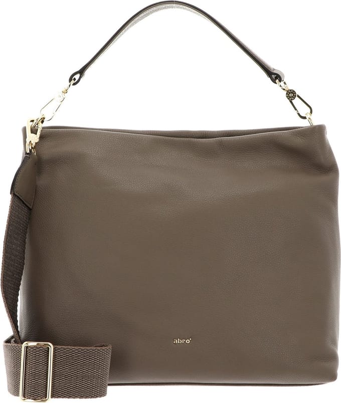 abro Leren Schoudertas Leather Dalia Hobo Bag Kaia Tope Taupe