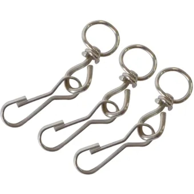 Sencys Sluithaak - Nikkel - Met Ring - 55 Mm - 3 Stuks