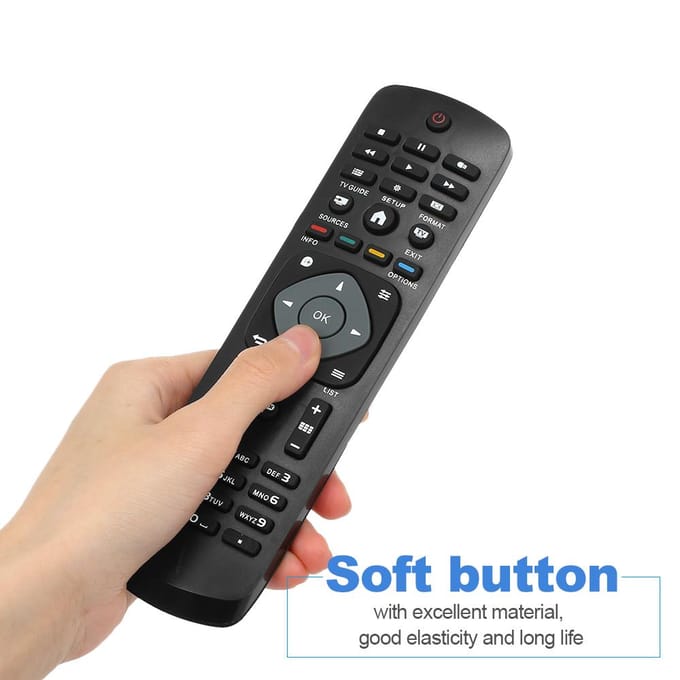 Universele TV-afstandsbediening Draadloze Smart Controller Vervanging voor PHILIPS LCD TV Smart Digital black