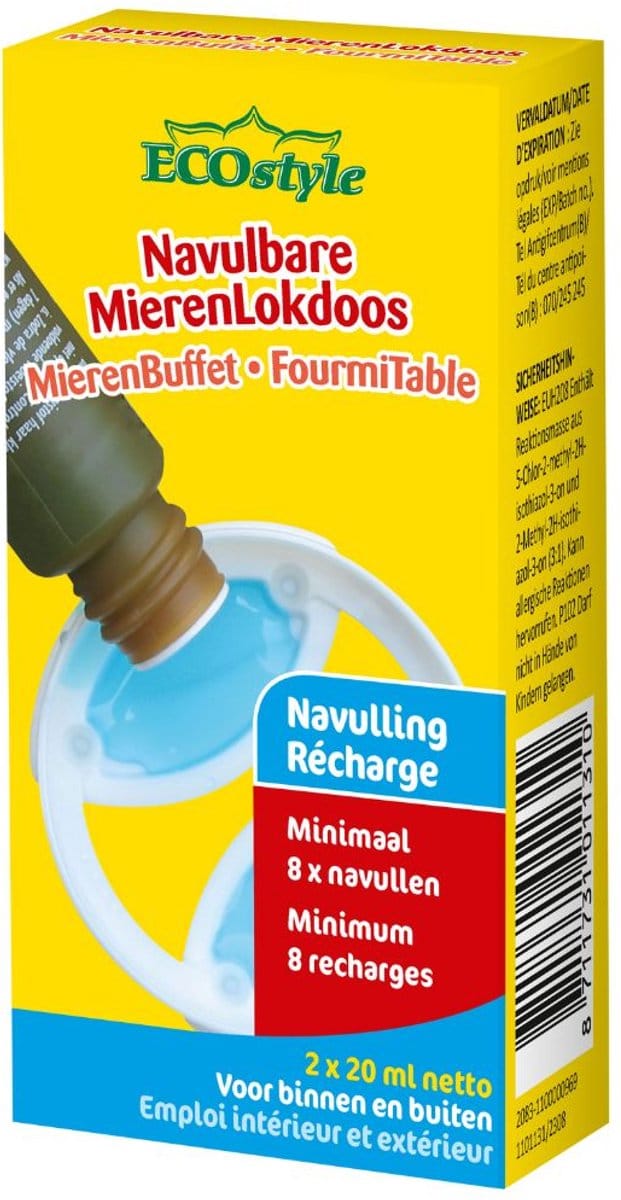 ECOstyle Navulling Miervrij - Navulbare Lokdoos - 2 x 20 ml