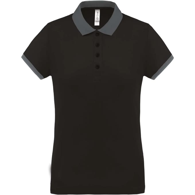 Damessportpolo 'Proact' met korte mouwen Black - L