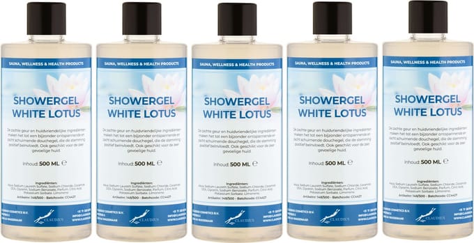 Douchegel White Lotus 500 ml - set van 5 stuks - Showergel