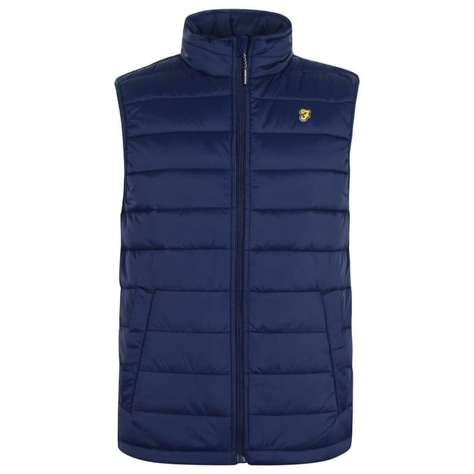 Farah Heren Dover gewatteerd vest (Yale Blauw)