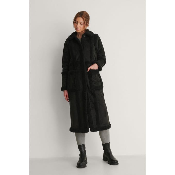 na-kd   teddy detailed  Dames Jas- Maat EU 34