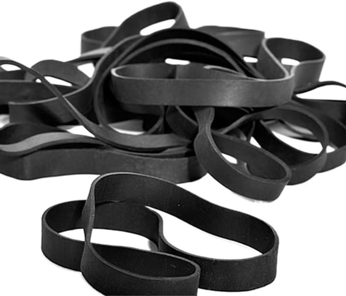 Rubberen elastiekjes - Rekbare ringen - Spullen organiseren - Hoge elasticiteit - 20 stuks - Zwart