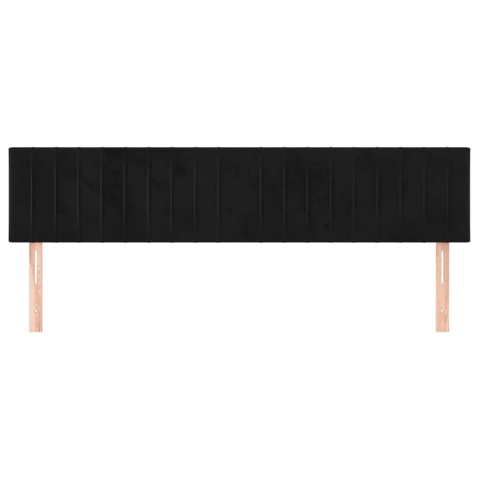 vidaXL - Hoofdborden - 180x5x78/88 - cm - fluweel - zwart