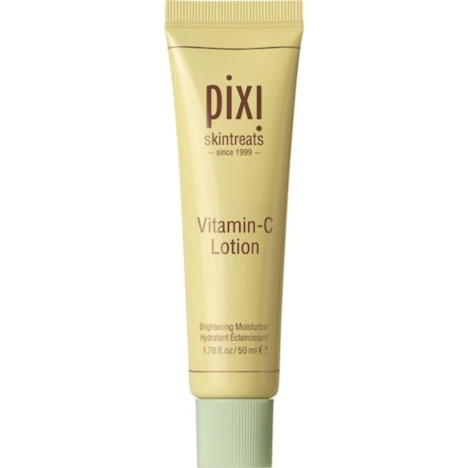 Pixi Beauty, Skintreats, Vitamin-C Lotion, Brightening Moisturizer, 1.7 fl oz (50 ml) yellow