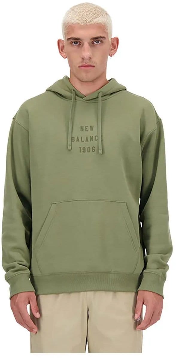 New Balance Iconic Collegiate Graphic - Hoodie - Maat L - Groen - Outdoor - Lifestyle - Heren Hoodie voor Mannen