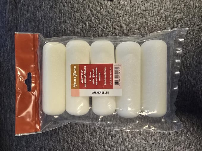 Master Aflakroller Acryl 10cm - 5 stuks - Beide zijden rond