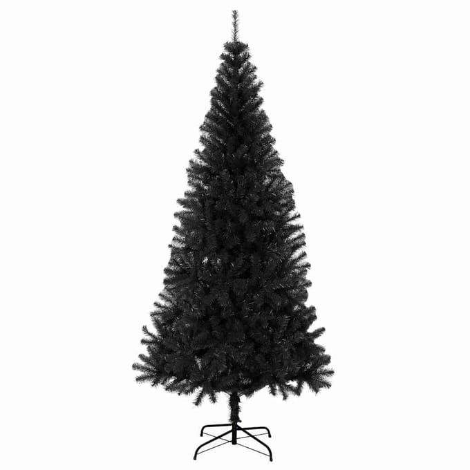 vidaXL - Kunstkerstboom - met - standaard - 240 - cm - PVC - zwart