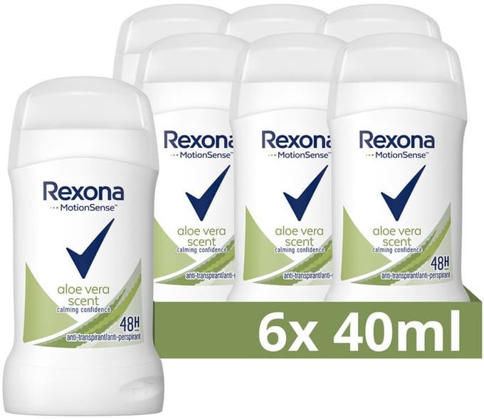 Rexona Deodorant Stick Cream Aloe Vera - 6 x 50 ml - Voordeelverpakking