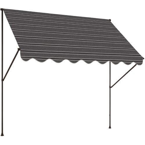 ANGERER Klemluifel (grijszwart gestreept, 150 cm breit)
