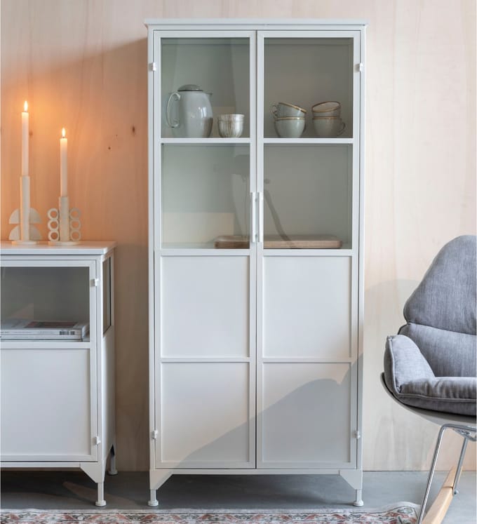 Housecraft Living Miya Kast/ Opbergkast Hoog Metaal Wit