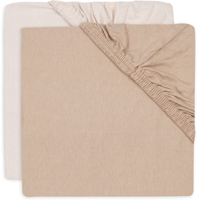 Jollein Hoeslaken Ledikant - 70/75x140/150cm - Jersey - Blush/Wild Rose - 2 stuks