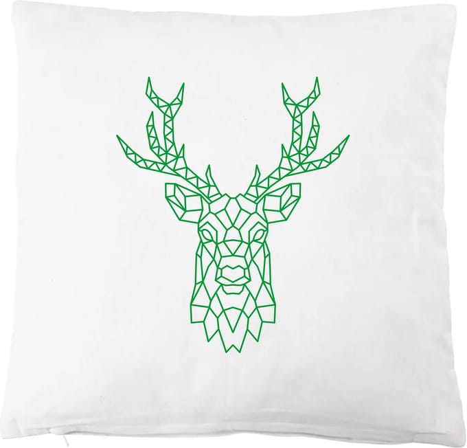 Rendier Kerstmis Kussenhoes - Groen - 45x45 cm - Specialties By Eizook