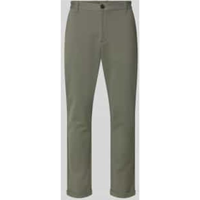 Slim fit stoffen broek met omgeslagen broekspijpen