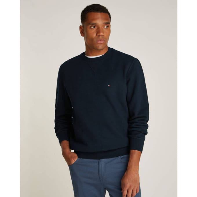 Tommy Hilfiger Essential Fleece Crew Sweater Heren - Maat S
