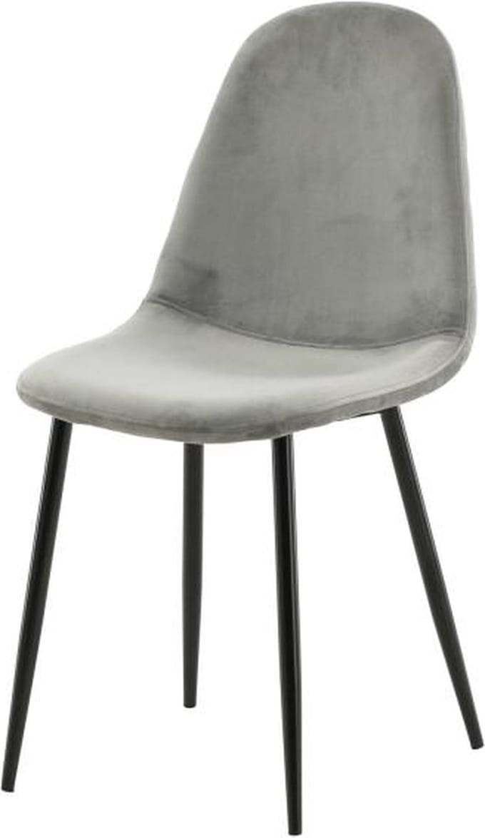 Svea - Selo eetkamerstoel - velvet - grijs