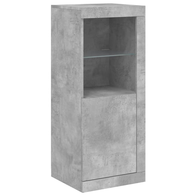 vidaXL - Dressoir - met - LED-verlichting - 41x37x100 - cm - betongrijs