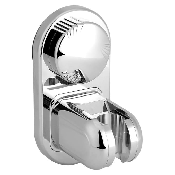 Verstelbare Badkamer Douchekop Wandmontage Houder Standaard Zuignap(Zilver) white