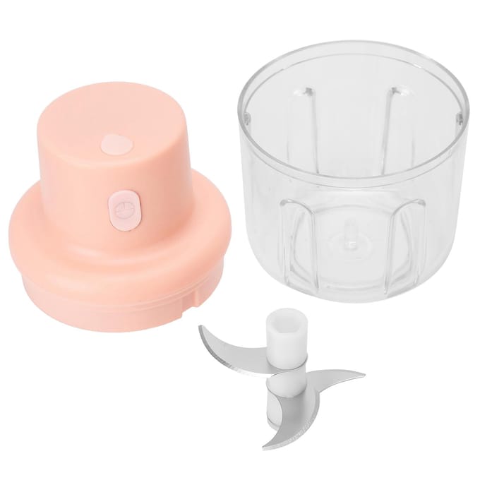 250ml Roze Elektrische Vleesmolen Food Chopper Mini Keuken Versnipperaar USB Opladen white