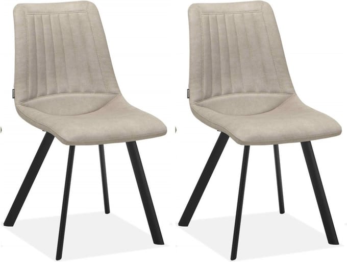 Eetkamerstoel Pluto - Sand (set van 2 stuks)