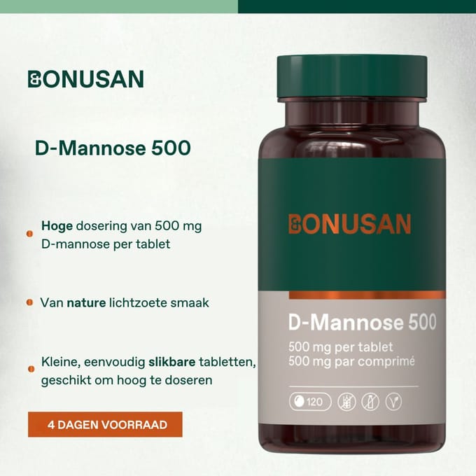 BONUSAN D-Mannose 500 mg 120 Gecomprimeerde tabletten