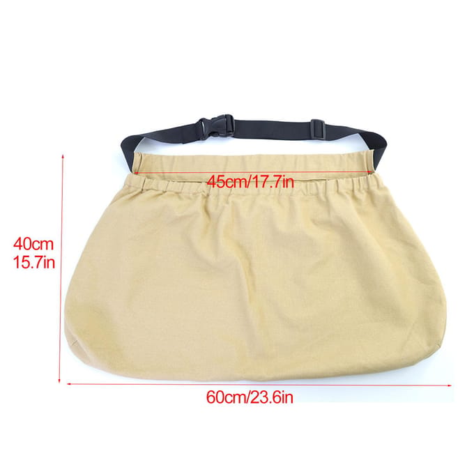 Bessenpluktas Multifunctioneel Duurzaam Nylon Fruitpluk Opbergtas met Gesp beige