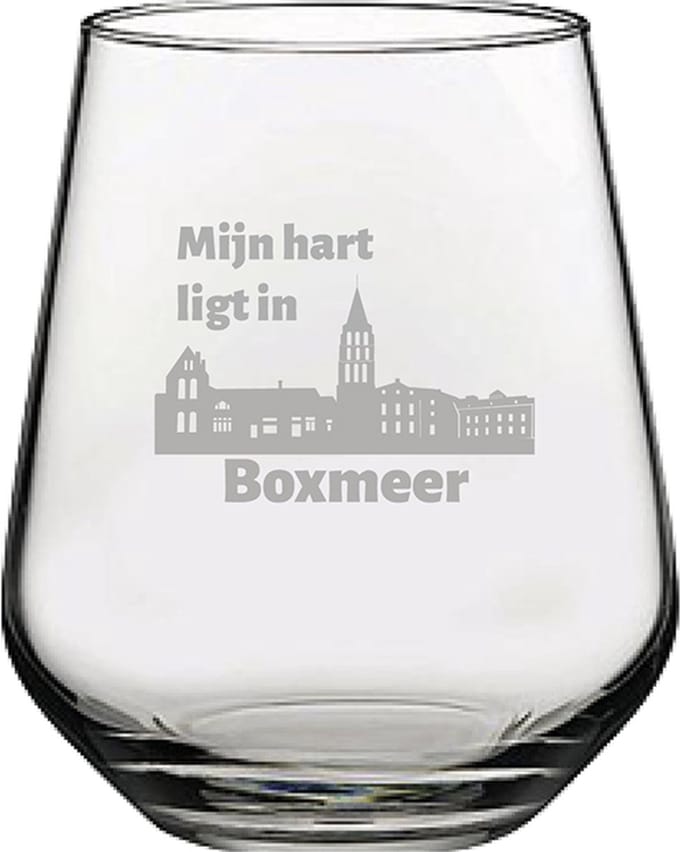 Gegraveerde Drinkglas 42,5cl Boxmeer