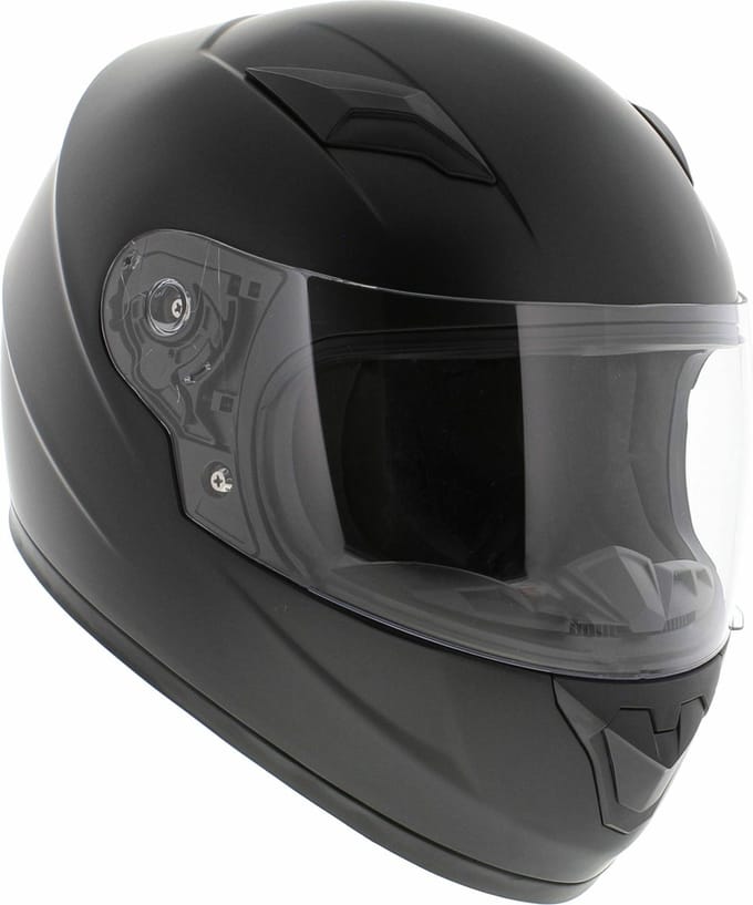 Vito Bambino kinder integraal helm mat zwart - Maat YS 47-48 cm - Motorhelm Brommerhelm
