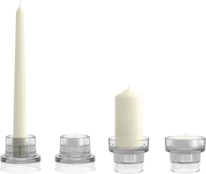 Bolsius - 4-in-1 multihouder - Glas - Ø84mm