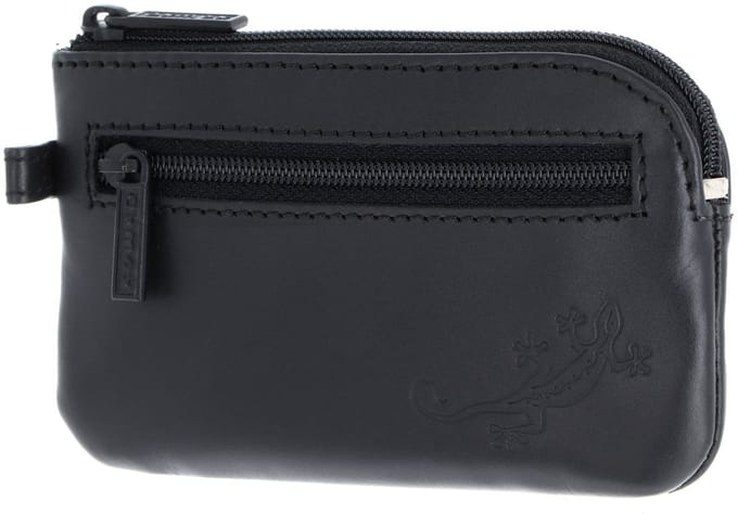 oxmox Leren sleutelgeval Leather Keyholder Lizard 2.0 Embossed Black zwart